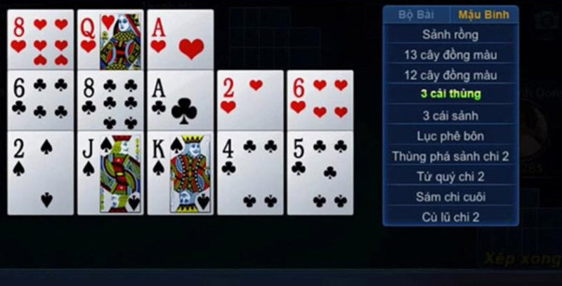 Tổng hợp các chi bài mạnh trong game bài mậu binh