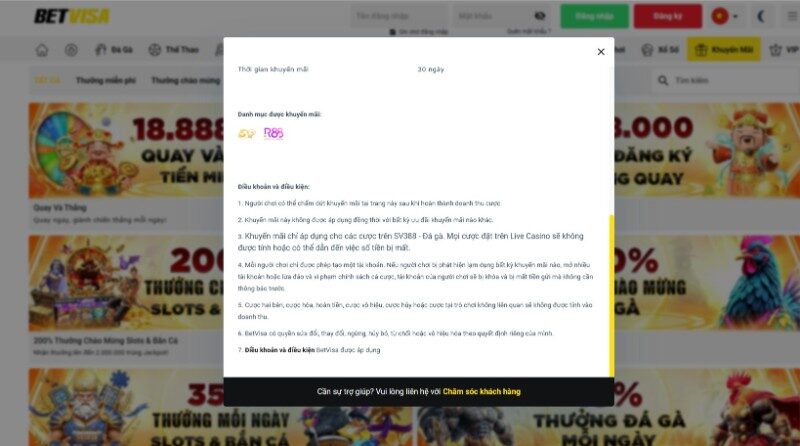 Khuyến mãi Betvisa
