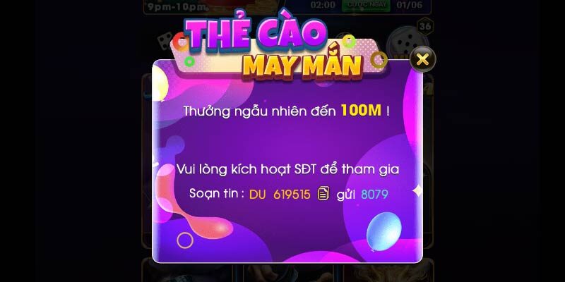 Kích hoạt SĐT nhận khuyến mãi Tipclub tặng thẻ cào đến 100 triệu