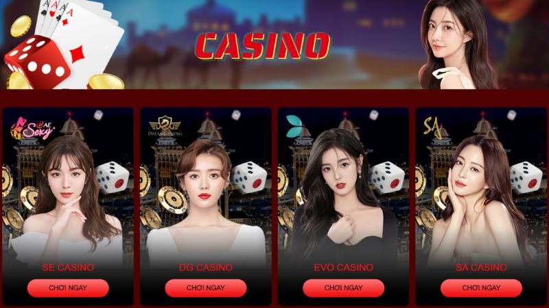 Sảnh live casino Hello88 hợp tác với các nhà cung cấp game hàng đầu