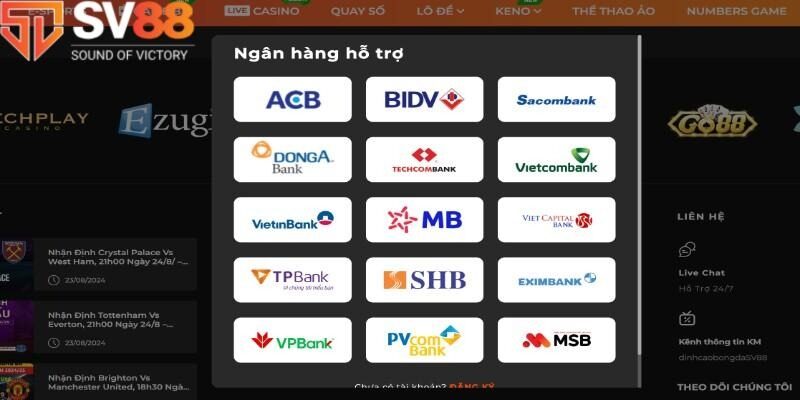 Hãy trải nghiệm sự tiện lợi và tốc độ của hệ thống Nạp tiền SV88 ngay hôm nay