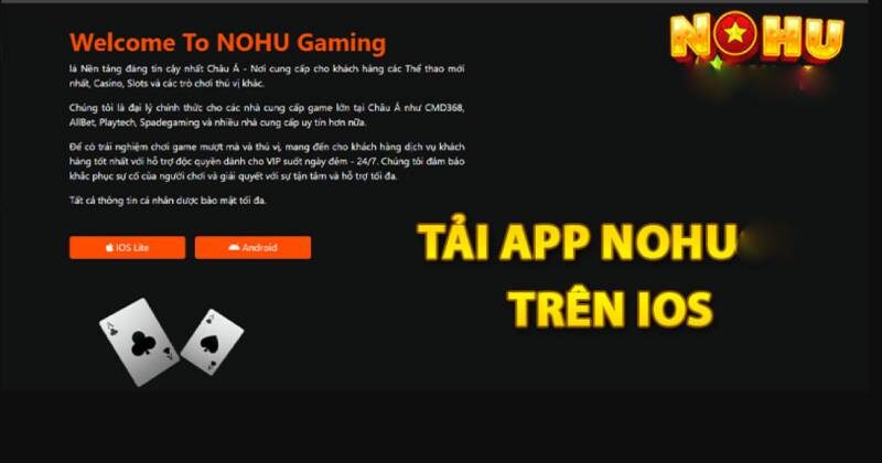 NOHU có hỗ trợ người chơi tải app game