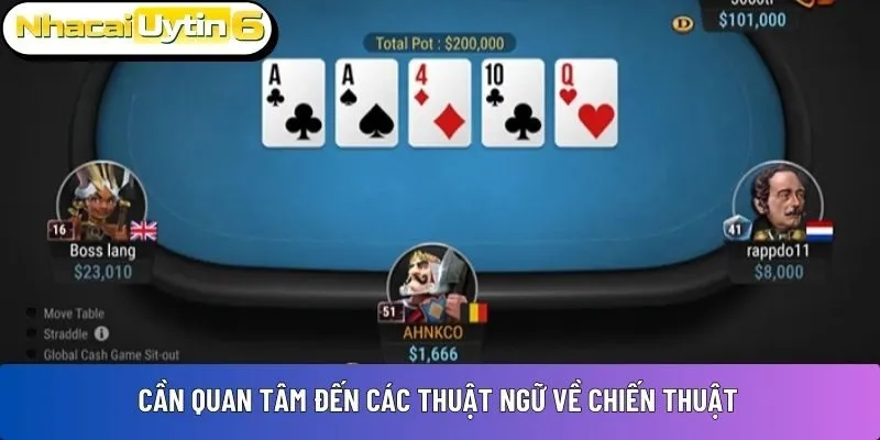 Cần quan tâm đến các thuật ngữ về chiến thuật