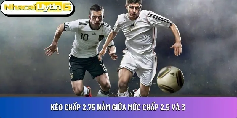 Kèo chấp 2.75 nằm giữa mức chấp 2.5 và 3