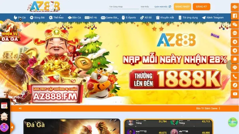 Trang chủ nhà cái AZ888 uy tín, chất lượng để cá cược