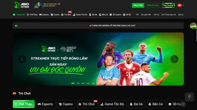 Thương hiệu nhà cái JBO có giao diện thiết kế đẹp, chuyên nghiệp